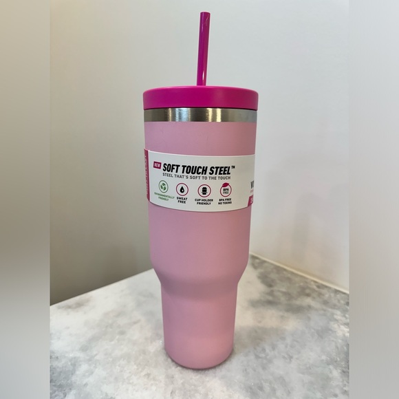 Hydra Peak Hot Pink 40oz Tumbler w/ Soft Touch Stainless Insulated Tumbler - Picture 2 of 8